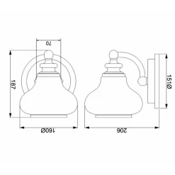 Ainsley Ø16 badrumslampa
