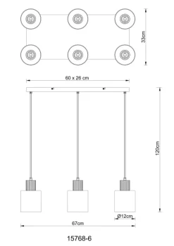Aleidis 67cm taklampa