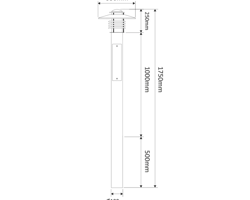 Arnäs 125cm pollare