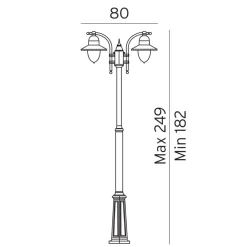 Como 250cm stolpe