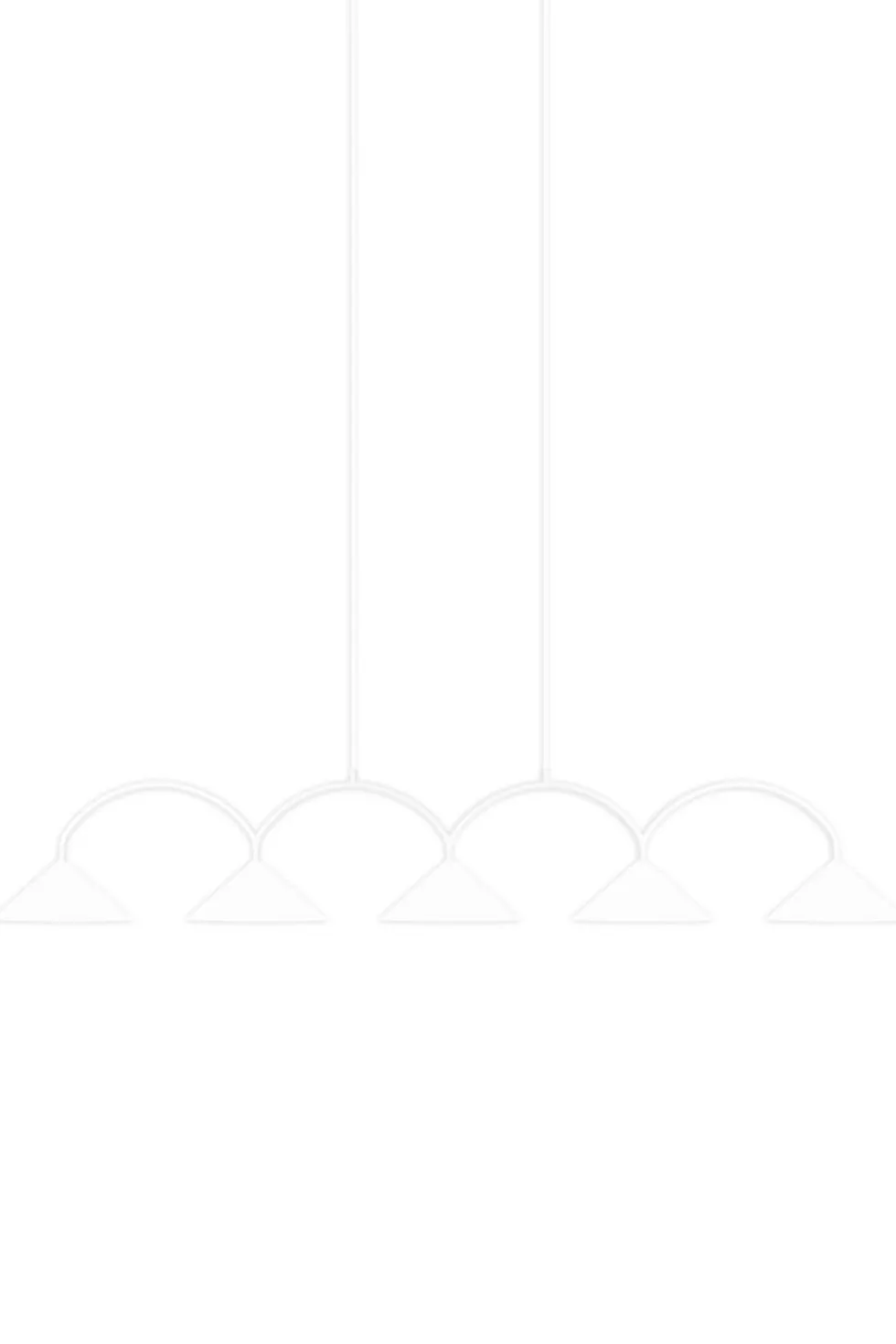 Curve 165cm taklampa