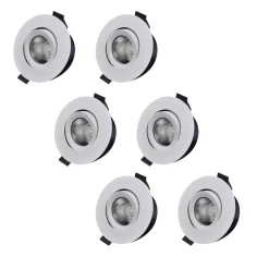 D-007 Downlight 2700K 6-pack