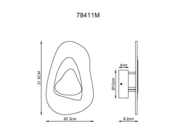 Dorsey 32cm vägglampa