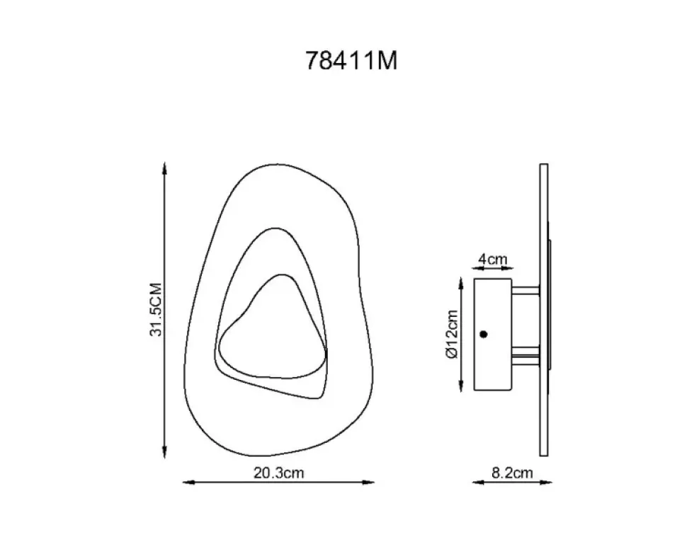 Dorsey 32cm vägglampa