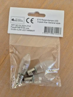E10 LED 0,2W 2700K 3-pack