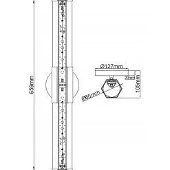 Facet 65cm badrumslampa