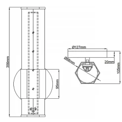 Facet 35cm badrumslampa