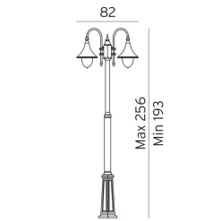 Firenze 255cm stolpe