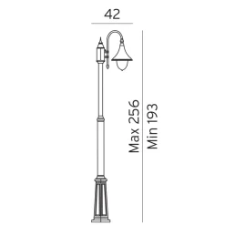 Firenze 255cm stolpe