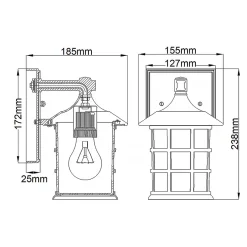Freeport 24cm utelampa