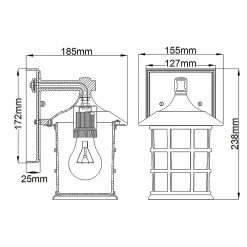 Freeport 24cm utelampa
