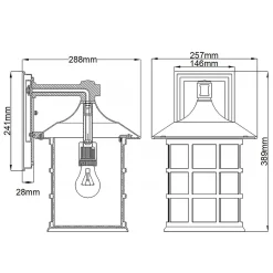 Freeport 40cm utelampa