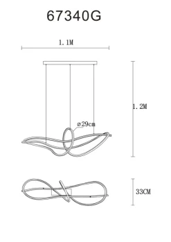 Iduna 110cm taklampa