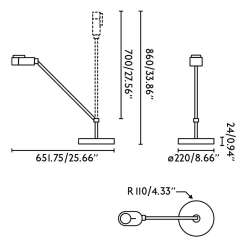 Inviting 86cm skrivbordslampa