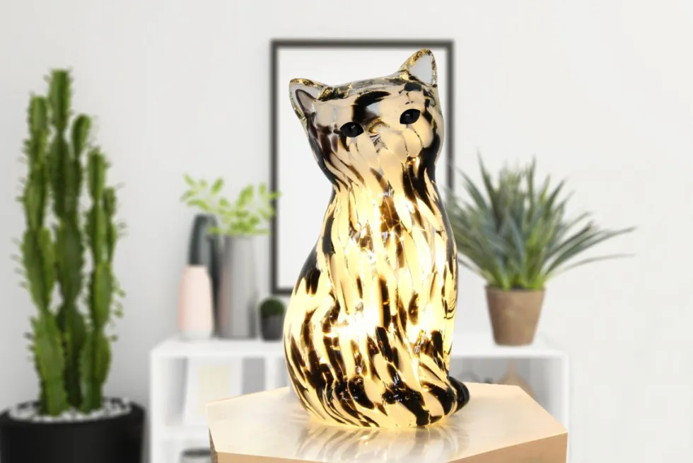 Katt 22cm bordslampa