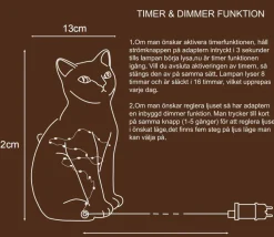 Katt 22cm bordslampa