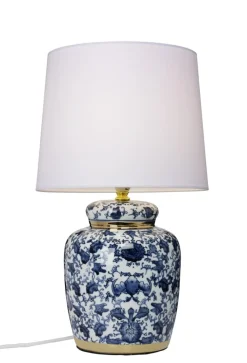 Klassisk blå 44cm bordslampa