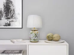 Klassisk grön 44cm bordslampa
