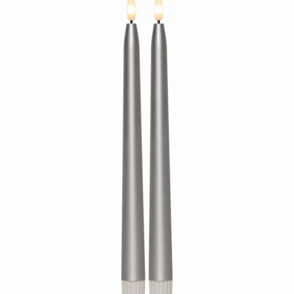 LED Antikljus Flamme Metal 28cm