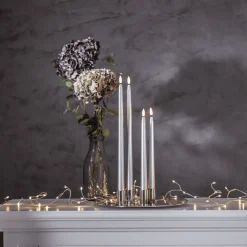 LED Antikljus Flamme Metal 40cm