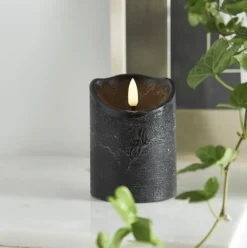 LED Blockljus Flamme Rustic