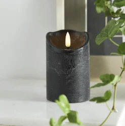 LED Blockljus Flamme Rustic