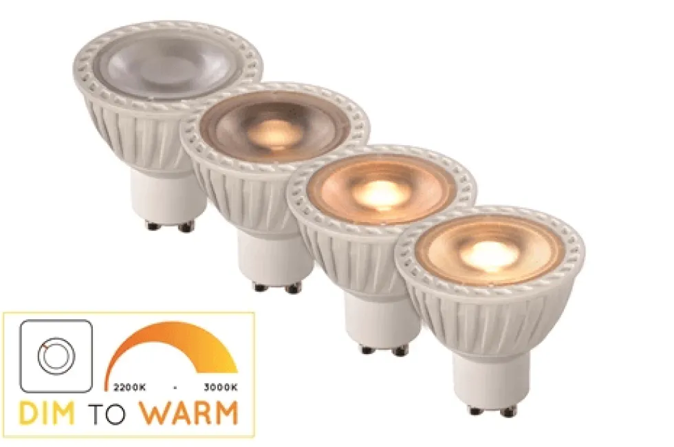 LED GU10 5W Dim to warm