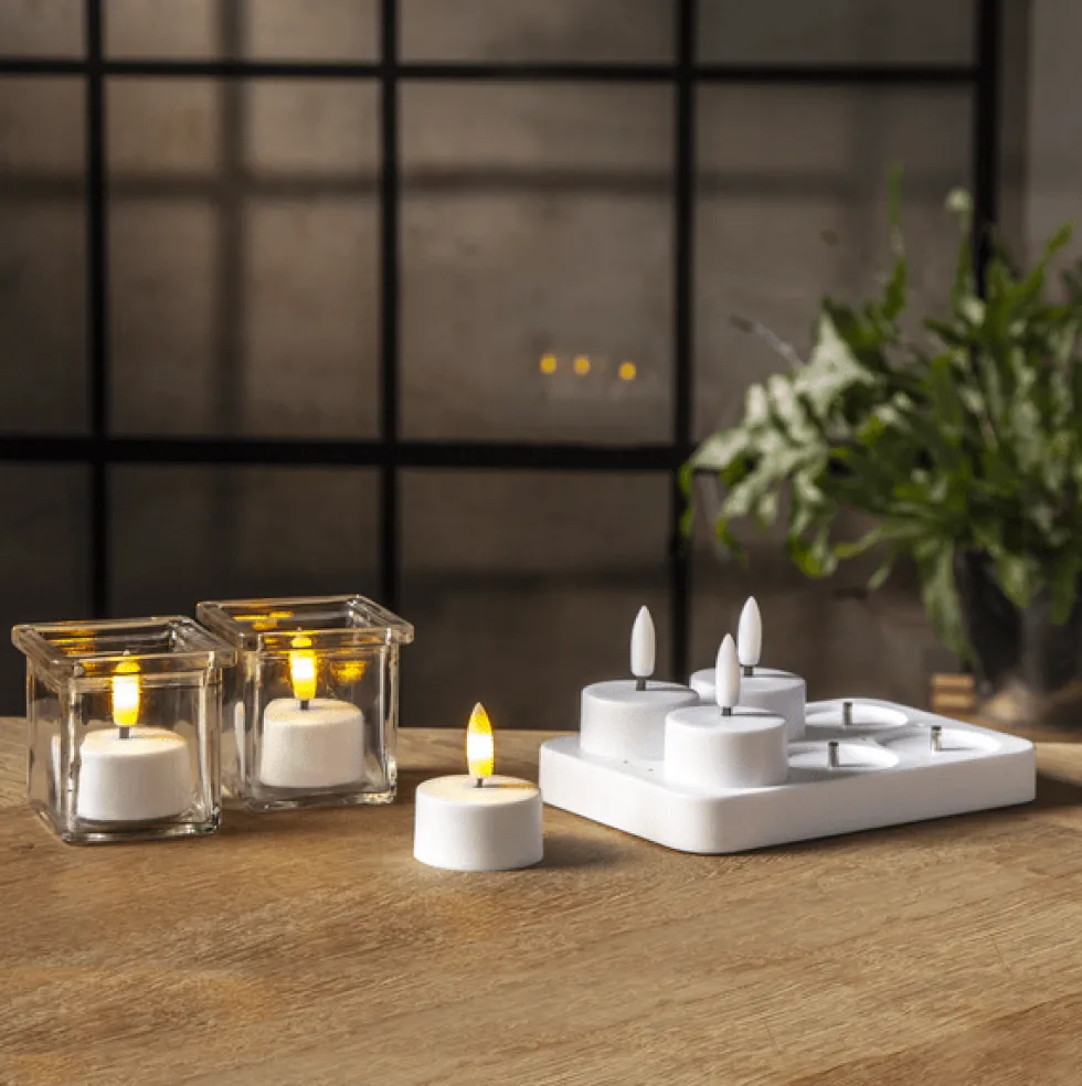 LED Värmeljus 6-pack Flamme Charge Set