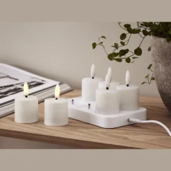 LED Värmeljus 6-pack Flamme Charge Set