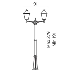 London 280cm stolpe