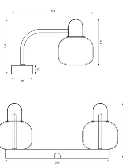 Messina 33cm badrumslampa