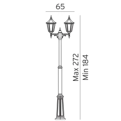 Modena 272cm stolpe