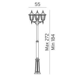 Modena 272cm stolpe