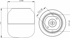 Ohm 100/110 badrumslampa