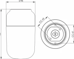 Ohm 100/170 badrumslampa