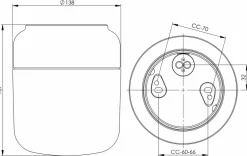 Ohm 140/170 badrumslampa