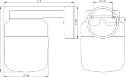 Ohm Wall 140/205 badrumslampa