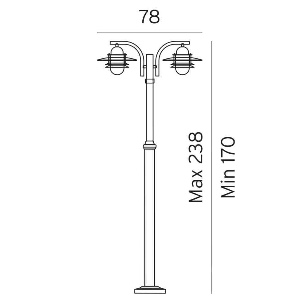 Oslo 238cm stolpe