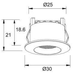 Q-19 Mini Downlight 2700K 10-pack
