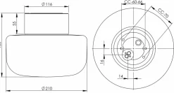 Solenne 210/165 badrumslampa