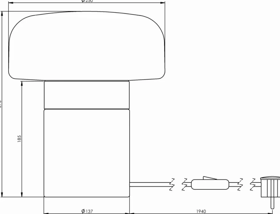 Solenne 30cm bordslampa