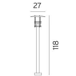 Stockholm 118cm pollare