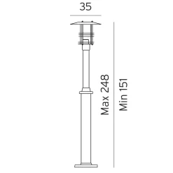 Stockholm 248cm stolpe