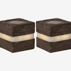 Stonecube 2-pack solcellslampa