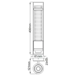 Wellington 40cm badrumslampa